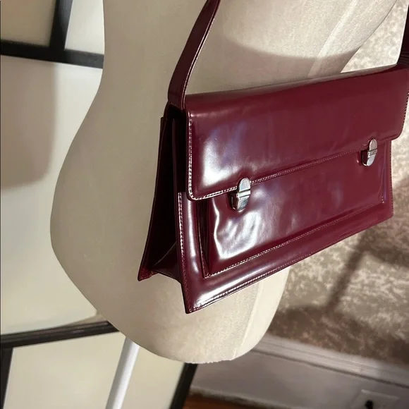 Charles Jourdan Deep Red Shoulder Bag - Picture 3 of 14